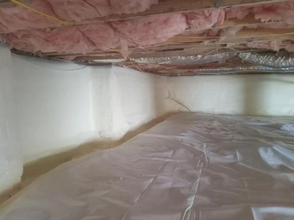 Crawl space encapsulation with closed-cell spray foam for Metal Roof Coating in McKenzie